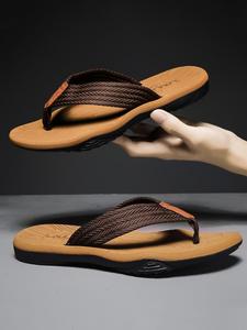National Day Offers Men's Summer Outfits 2024 Fashionable Non-slip Flip Flops, Soft Sole Tong Toe Beach Slippers, Casual Minimalist Outdoor Slippers, Shoes for Men