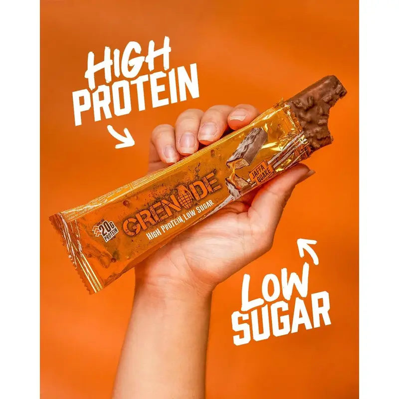 Grenade High Protein, Low Sugar Bar - Jaffa Quake, 12 x 60 g 2