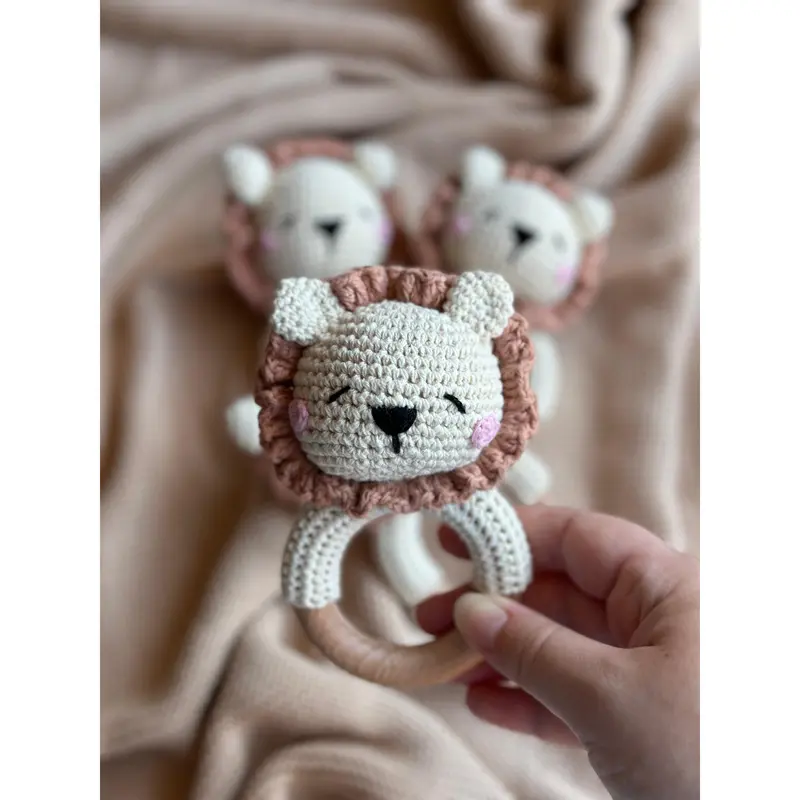 Knitted Animal Baby Rattle 7