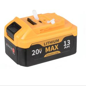 13.0Ah Replacement Battery, Rechargeable Power Tool Battery, Compatible with Dewalt 20V Cordless Power Tools