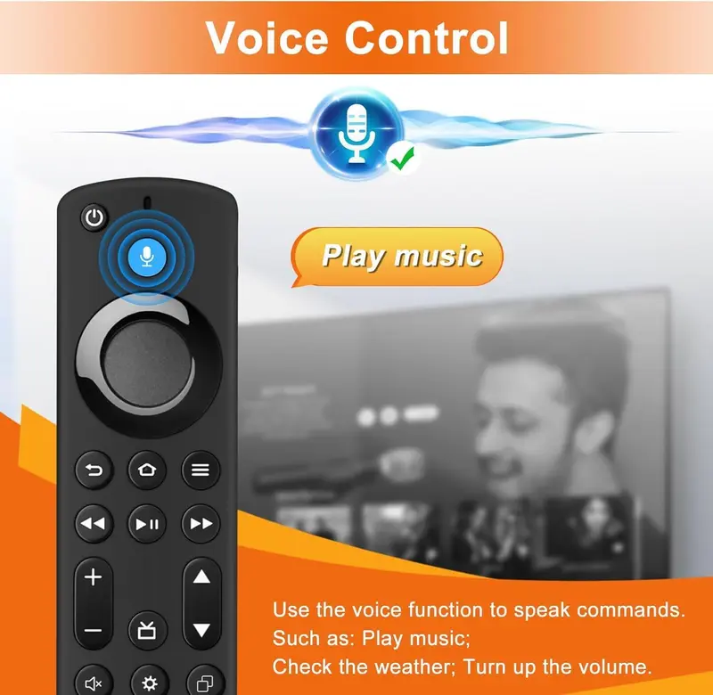 COVEIST Fire Stick Remote Control- Replacement Voice Firestick Remote for AMZ Smart TV Fire Stick (2nd Gen, 3rd Gen) and Fit for Smart TVs Cube (2nd Gen & 2nd Gen),4 Preset Buttons 2