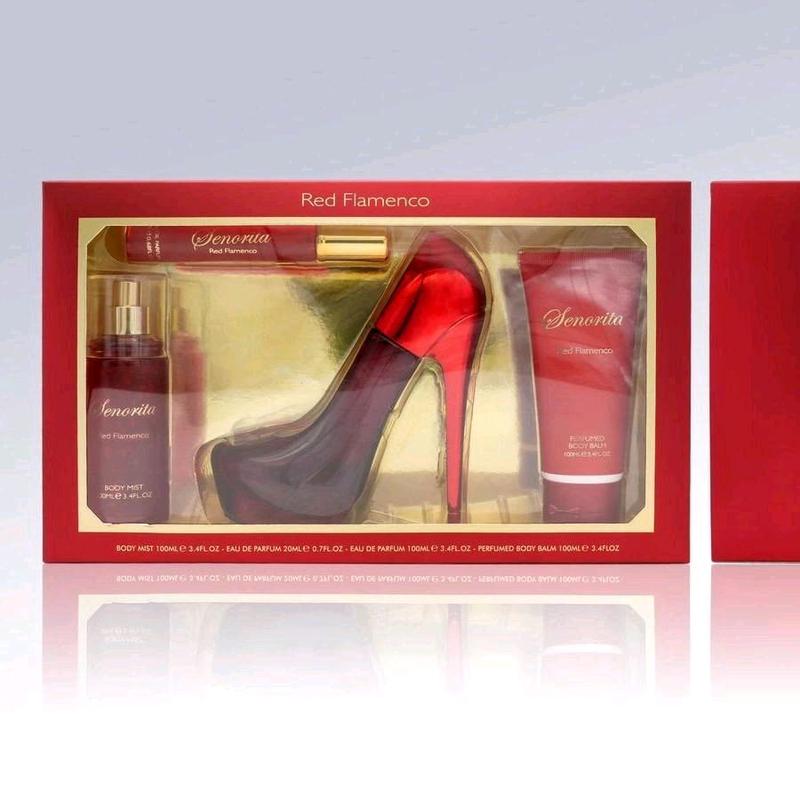 Senorita Red Flamenco 4pc Women's Perfume Gift Set and London Fragrances For Her Violet & Amber - Eau de Parfum 100ml 1