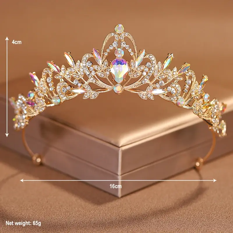 Bridal Headwear Purple-Colour Women's Grand Party Crown Birthday Tiaras 8