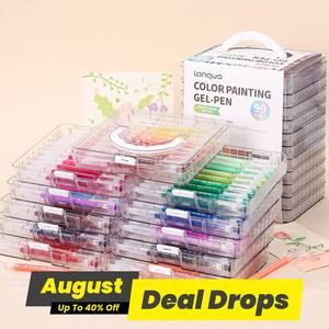 Colored Gel Pen Set, 1 Set 0.6mm Gel Pen with Storage Box, Painting Pen Set for Students, School Supplies, Gift Ideas