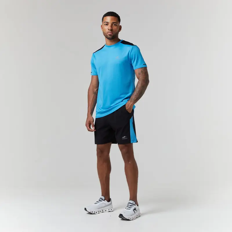 Cut & Sew Training Twinset | Neon Blue/Black 6