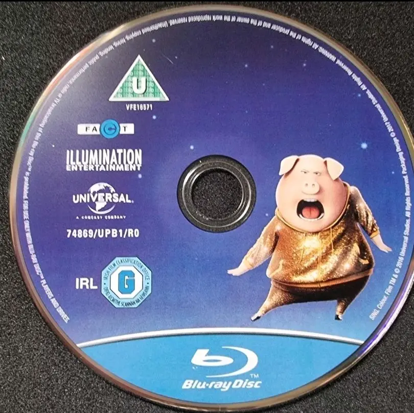 Sing (Blu-ray, 2017) * DISC ONLY *