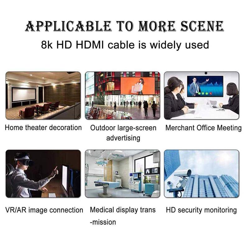 1X V2.1 V2.0 8K 4K Ultra Premium HDMI Cable HD XBOX PS4 PS5 TV High Speed HEC ARC 6