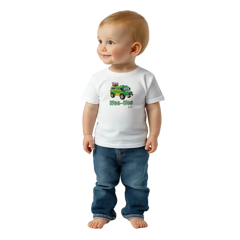 Baby Mountain Rescue Wee Woo T-shirt by Wee Von 2
