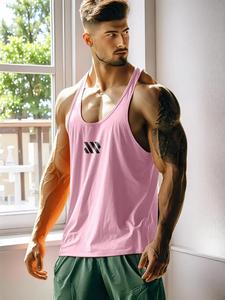 Men's Sports Tank Top, Casual Sporty Comfortable Sports Vest for Gym Workout Running, Menswear for Summer Active Indoor Outdoor Wear, Workout Gym Clothing, Athletic Fitted Breathable Activewear, Workout Apparel, Sleeveless Gym Tops
