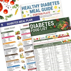 Diabetes Food List, 2/3 Counts Diabetic Food Chart Brochure, Diabetes Information Chart Book, Meal Planner for Family Lover Old People #TOP PICKS