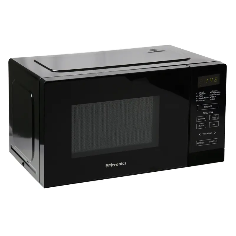 EMtronics 20 Litre Microwave 700W with Grill - Black 2