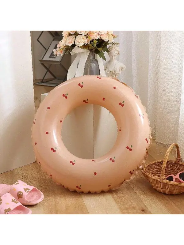 1pc Cherry-Shaped Inflatable Swim Ring – Fun PVC Pool Float for Adults & Teens, Ideal for Beach, Outdoor Water Play & Summer Swimming 2