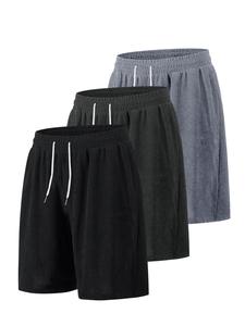 Men's Solid Corduroy Shorts, Casual Breathable Comfy Shorts for Summer, Men's Bottoms for Daily Wear