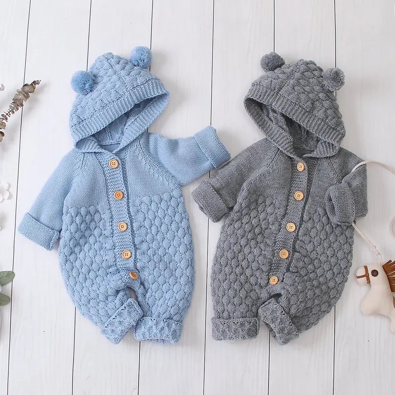 Hooded knitted jumpsuit 1