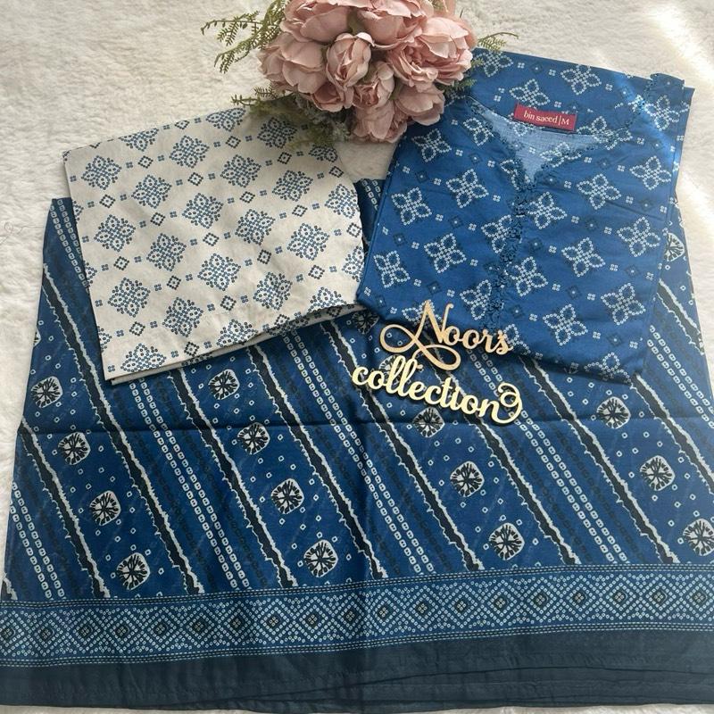 Bin Saeed 3 piece Summer Dress For Women - Available in Sizes M to 3xl Pakistani suits Casual wear.. 0