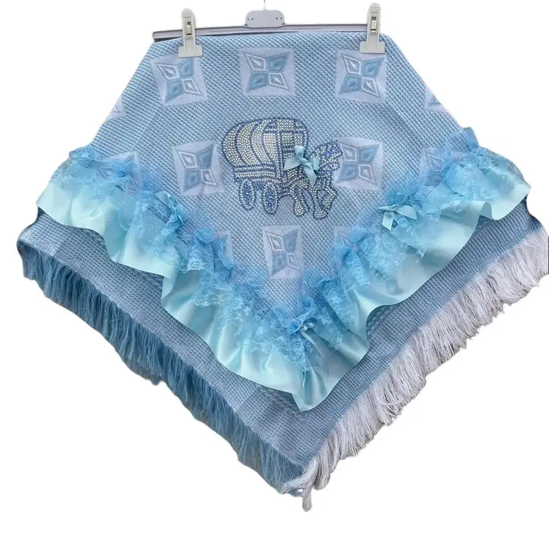 Gypsy wagon frilly blanket/shawl with bling 0