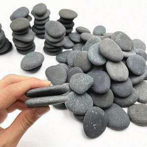 Natural River Stone, 20pcs/set Smooth Flat Stone, Art & Craft Decoration, Home Decor Supplies for Living Room Bedroom Office