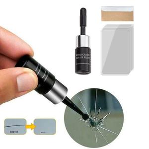 Car Windshield Crack Repair Kit, Windshield Crack Repair Liquid with Film, Car Window Repair Kit for Fixing Cracks, Chips, Star-shaped Cracks
