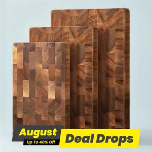 Solid Hardwood Slats Design Cutting Board, 1 Count Country Style Wooden  Durable Meat Cheese Fruit Vegetables Chopping Board, Country Style Sturdy Natural Wood Square Kitchen Utensils for Home Cooking Dormitory Dining Room, Handmade Crafts, Handcraft