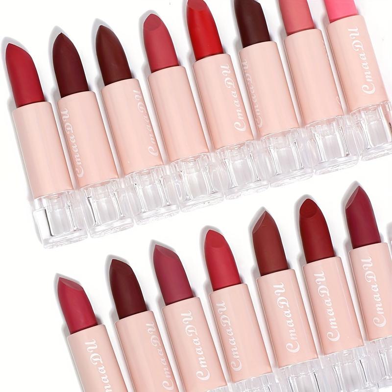 15-Color Matte Classic Lipstick - Intense Moisture Lock, Waterproof, Smooth Application - Luxurious Lip Gloss Finish, Ideal Valentines Day Gift for Women 3