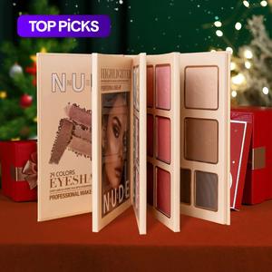 43 Color Multi-functional Face Makeup Palette, 4-layer Eyeshadow Book, Matte & Glitter Makeup Palette, Blush Contour Highlight in One, Makeup Set for Women, Cosmetics Kit