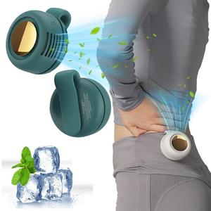 Portable Silent Mini Bladeless Electric Fan, 360° Rotatable Small Personal Fan with Clip, Rechargeable Rotating Fan for Outdoor & Travel & Office