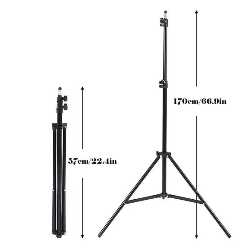 12'' LED Selfie Ring Light with 1.7M Tripod Stand Cell Phone Holder Makeup Live - Perfect for Photography - Camera Cellphone Adjustable Smartphone 4