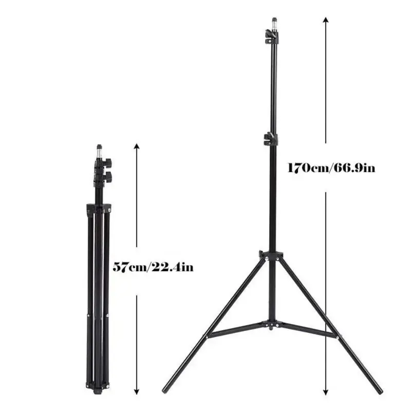 12'' LED Selfie Ring Light with 1.7M Tripod Stand Cell Phone Holder Makeup Live - Perfect for Photography - Camera Cellphone Adjustable Smartphone 4