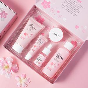 Skincare Gift Kit, Including Face Cleanser, Face Toner, Facial Serum, Eye Cream, Face Lotion, Summer Hydrating Daily Skincare Kit for Women & Girls