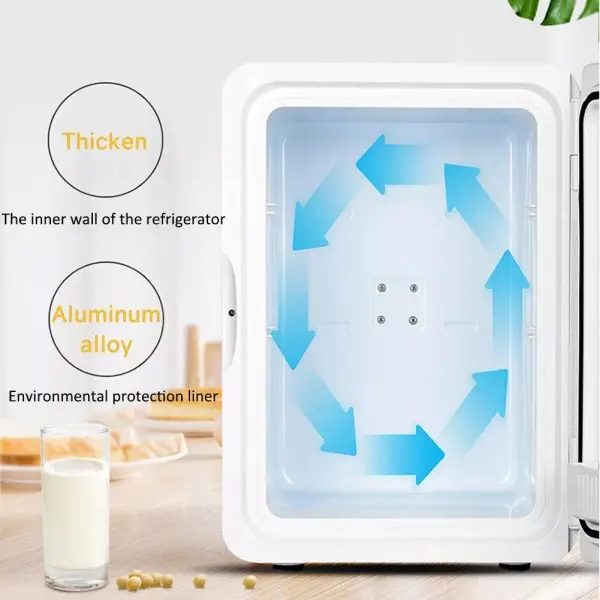 12L Home/Car Dual Use Refrigerator, Portable Cooler & Warmer Mini Fridge, AC+12V DC Power Compatibility Small Fridge for Car, Office, Travel 5