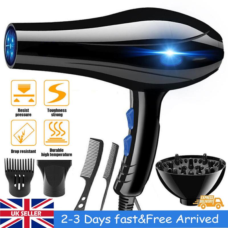 2200W Professional Style Hair Dryer Nozzle Concentrator Blower Pro Salon Heat UK 4
