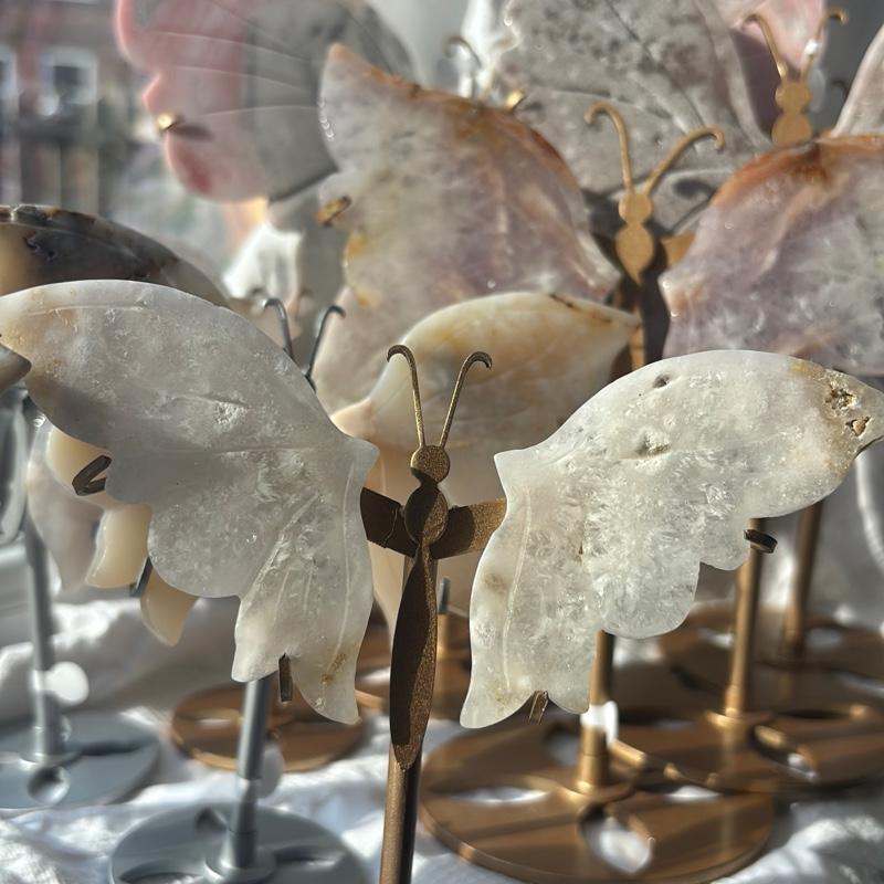 Prettiest crystal chips butterfly ornament 7cm 1pc 8