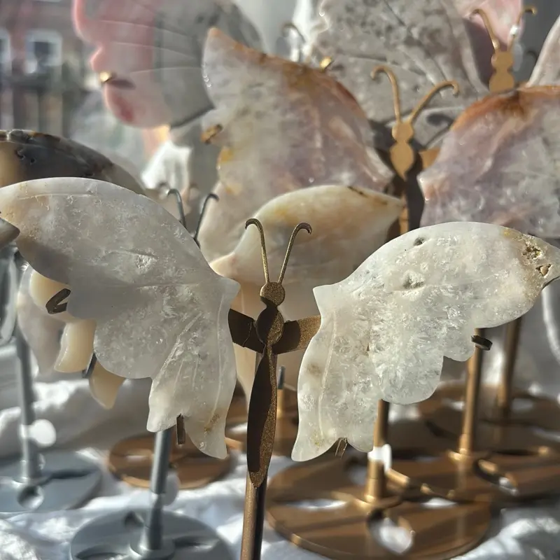 Prettiest crystal chips butterfly ornament 7cm 1pc 8
