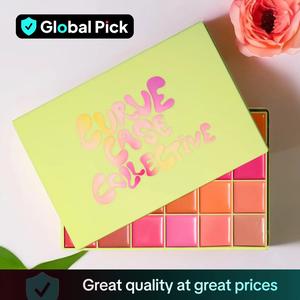 Curve Case Collective Cream Blusher Xl Palette, Made By Mitchell, Blushes, Multicolor Topical Cosmetic, Neon Oranges Holiday Makeup, Glow Beauty Cosmetics, Cosmetics Products