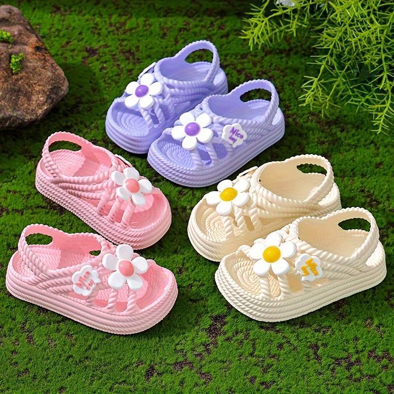 New Fashionable Cute Flower Princess Shoes for Girls, Versatile and Comfortable Beach Sandals 3