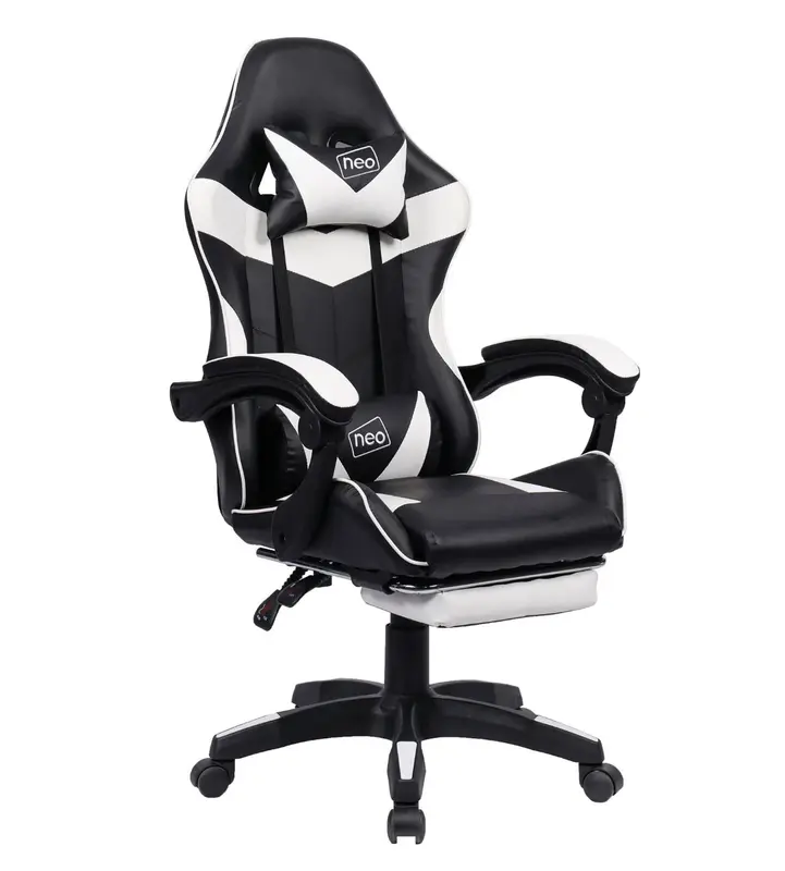 Neo Leather Gaming Chair with Massage Function and Footrest for Improved Comfort and Posture 2