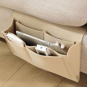 1 Piece Bedside Hanging Storage Bag With Compartment, Sofa Side Bag, Multifunctional Home Hanging Organizer