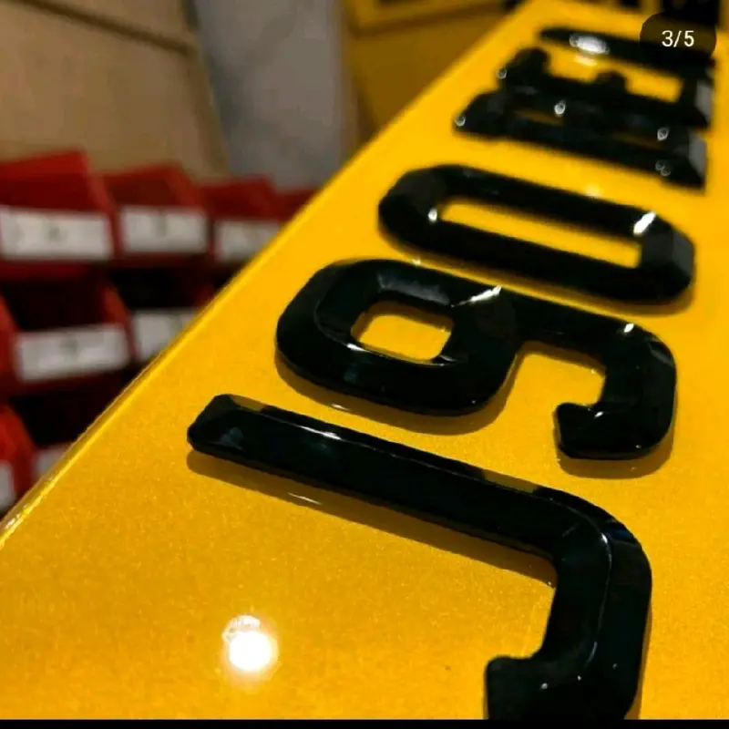 Classic Vintage Bev 4D Car Number Plates 1