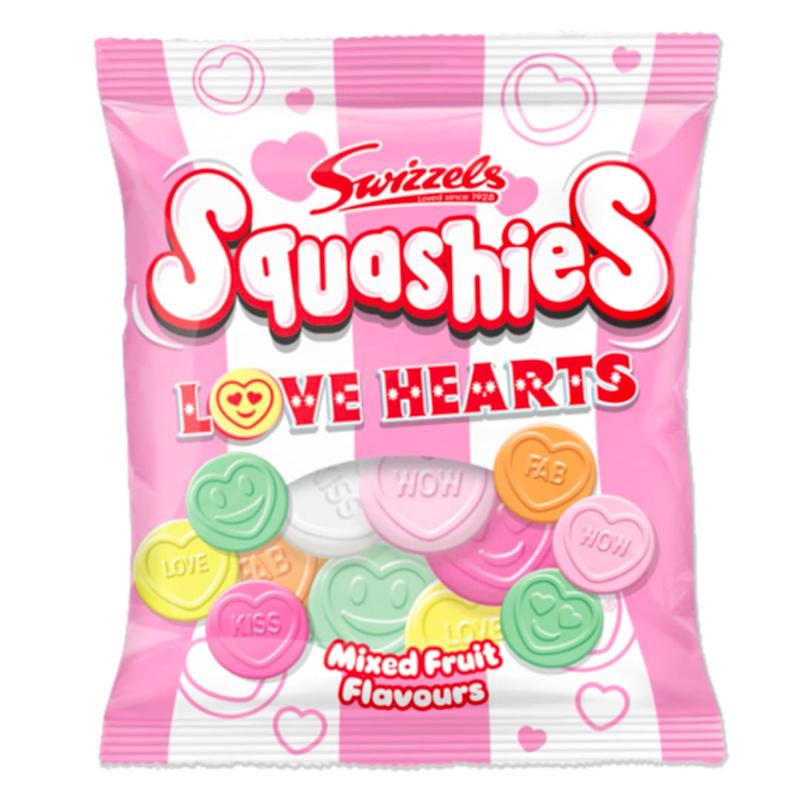 Swizzels Squashies Love Hearts Mixed Fruit Flavour 120g 0