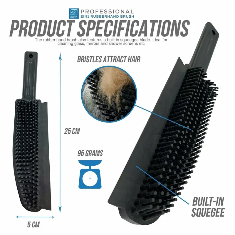 New Protable Rubber Hand Brush Pet Hair Removal Cleaning Brush Rubber Bristle** 1