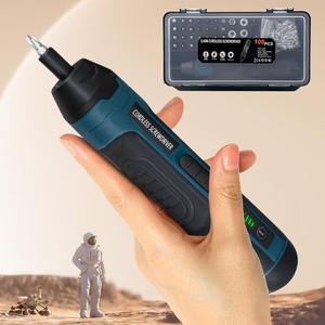 3.6V Electric Screwdriver Kit, 4 Speed Torque Adjustment Electric Screwdriver, Portable Automatic Power Screw Driver for Small Projects