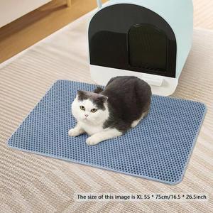 Household Double Layer Cat Litter Mat, Pet Washable Filter Toilet Mat, Pet Cleaning Supplies (It is Recommended to Take One Size Larger)