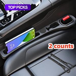 Car Seat Side Filler, PU Leather Car Seat Side Storage Strip, Phone Key Ticket Holder, Car Interior Accessories for Stowing & Tidying #TOP PICKS