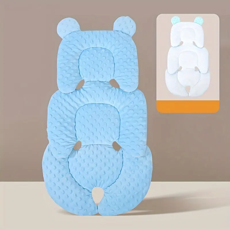 Rainbow Snowman A Dual - Sided Thickened, Warm and Breathable Car Seat Liner for Infants and Toddlers. It's a Universal Fit Cushion Made of Polyester Fiber, Available in Pink and Blue. 7