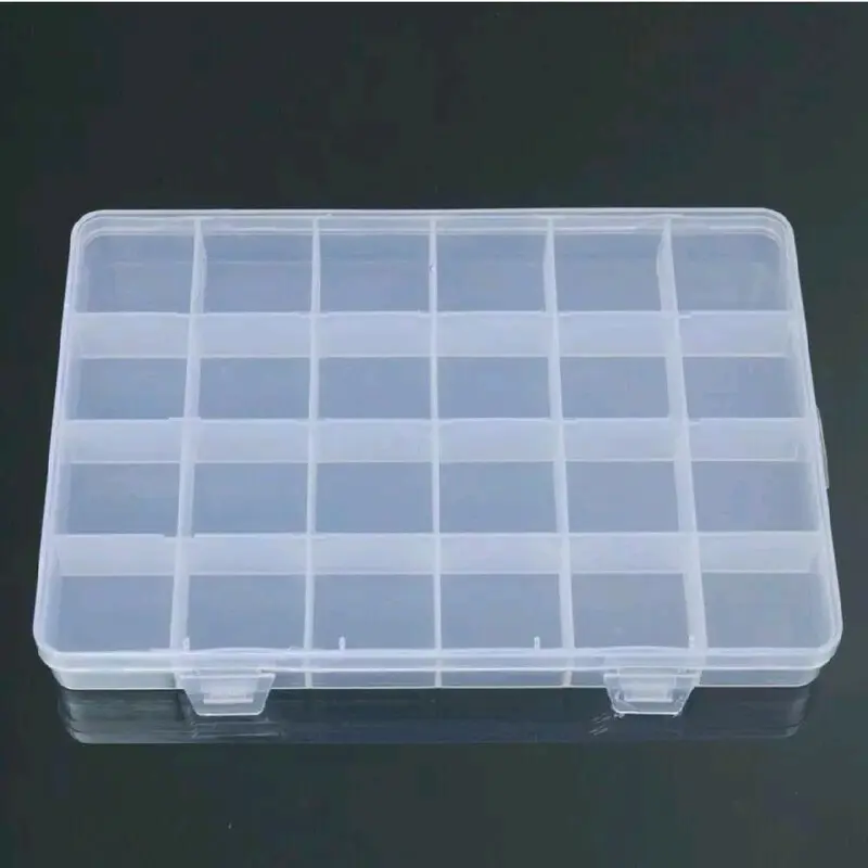 24 Compartment Small Organiser Storage Plastic Box Craft Nail Art Fuse Beads - Z139 4