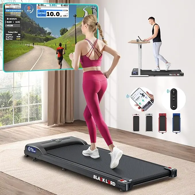Walking Pad Treadmill for Home Electric Foldable Underdesk Smart Running Machine :Walking Pad Treadmill, Under Desk Treadmills for Home Office with LED Display, Bluetooth Speaker, Remote Control,
