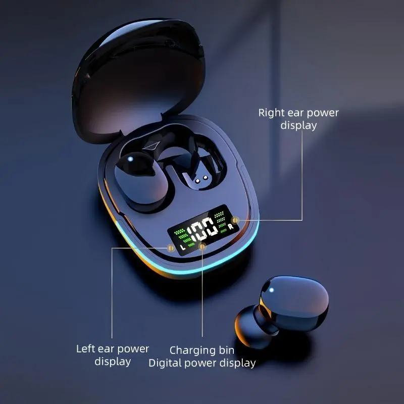 2024 Model Wireless Earbuds with LED Display, Touch Control, In-Ear TWS Design for Gaming & Sports, Compatible with iOS/Android - Sleek Metallic Charging Case Included, Earbuds Wireless 4