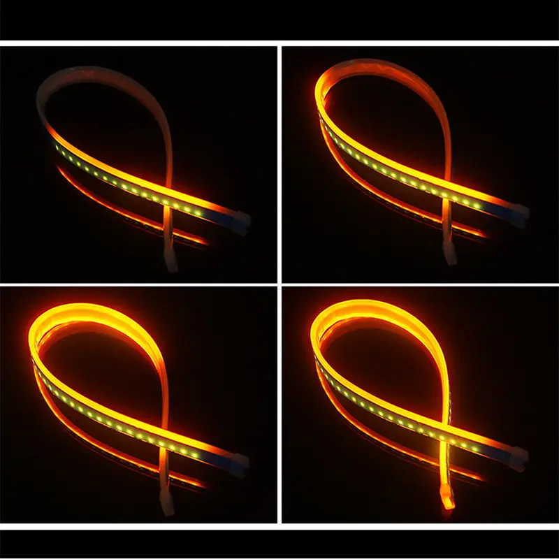 2 x Sequential LED Strip Turn Signal Indicator Car DRL Daytime Running Light UK 6