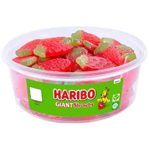Haribo Giant Strawberries Tub Candy/Sweet 75 Piece 825g Snack Tub
