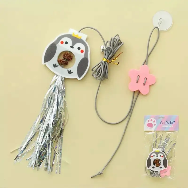 Cat Kitten Door Hanging Foam Animals with Catnip Ball or Matatabi Fruit - Perfect for Your Feline Friend 5
